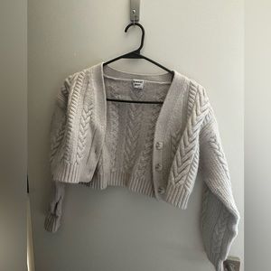 Aritzia cableknit cropped cardigan